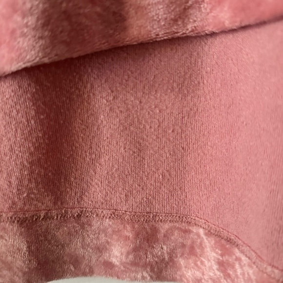 Free People We The Free Crushed Velvet oversized Dress Size XS Pink Luxe Tunic - Picture 3 of 6